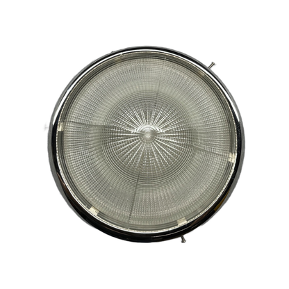 One of Four Flush Mount Holophane in Polished Nickel #2526