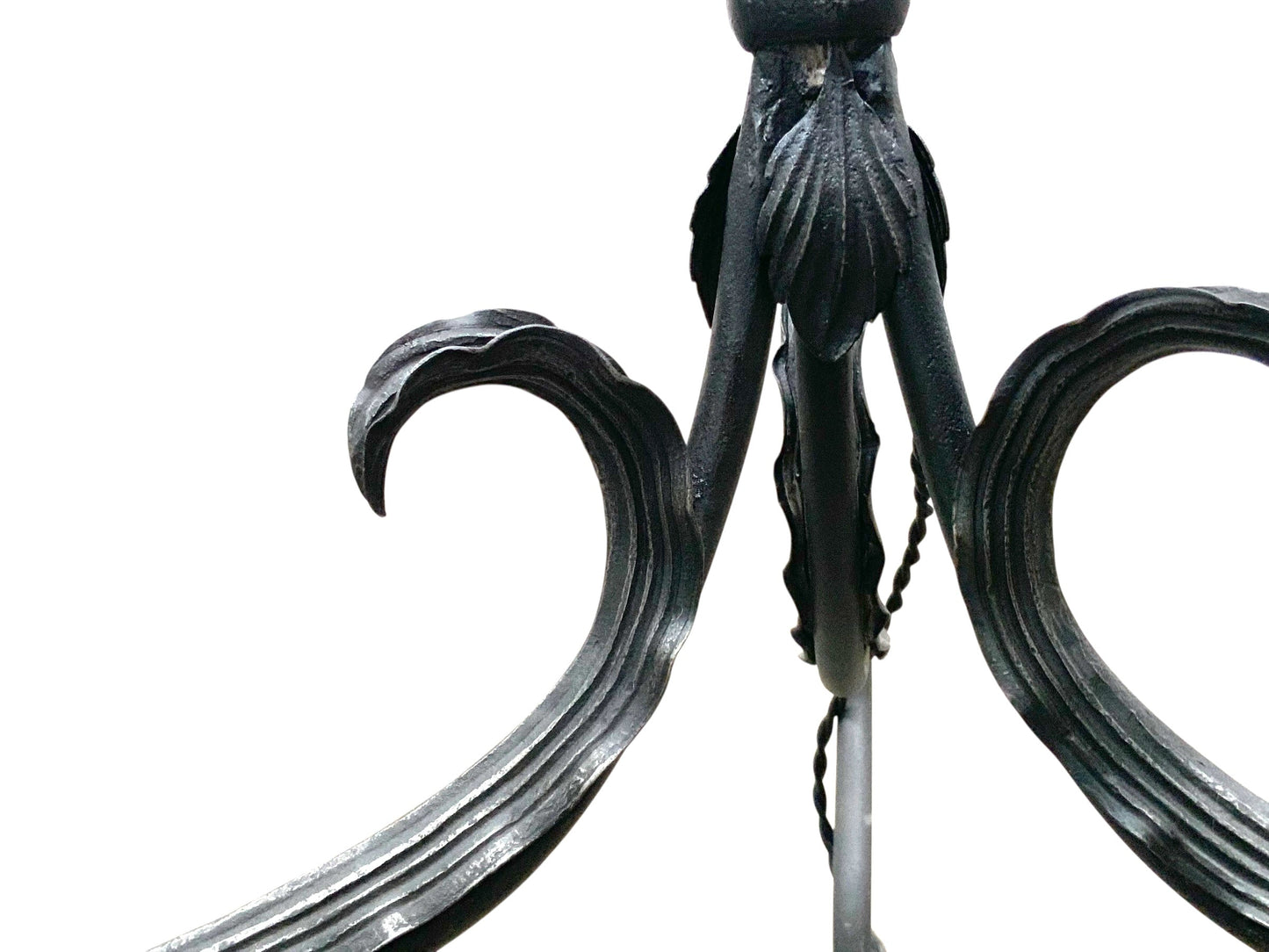 Spanish Revival Wrought Iron Lamp with Mica Shade #2539