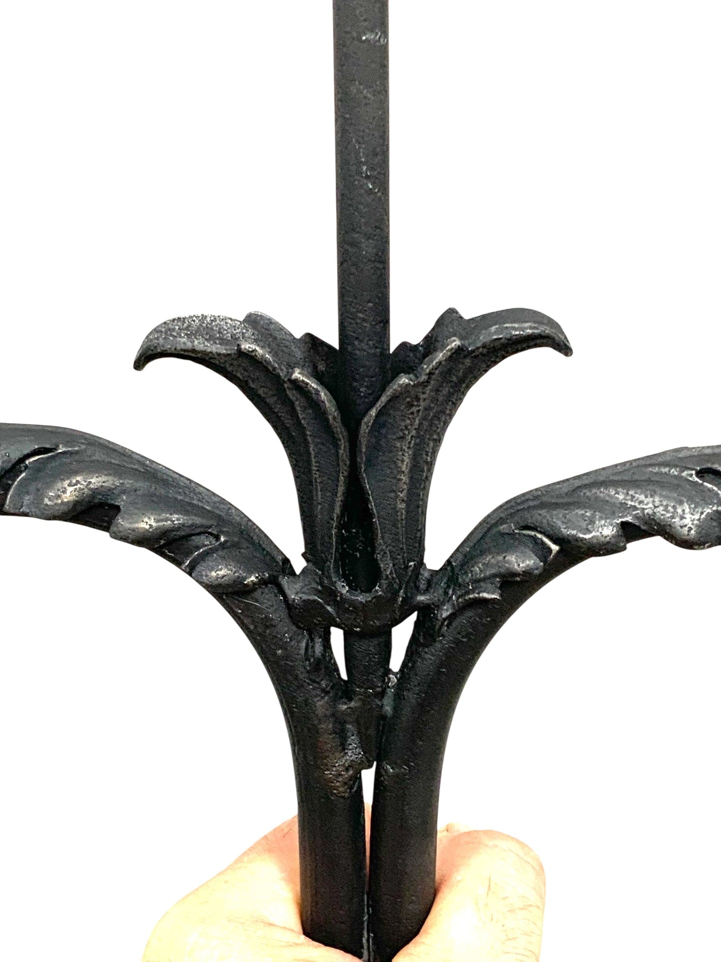 Spanish Revival Wrought Iron Lamp with Mica Shade #2539