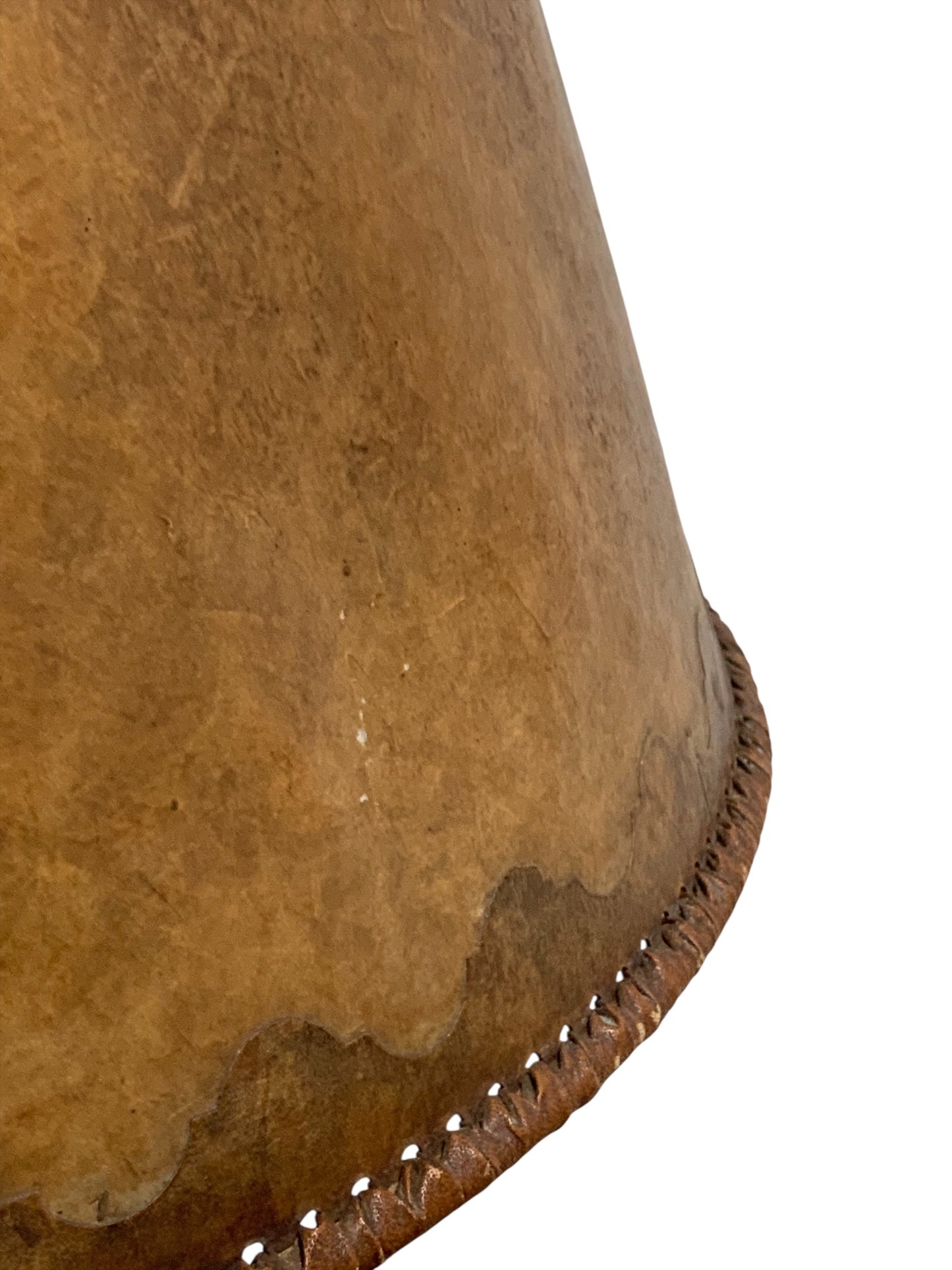 Spanish Revival Wrought Iron Lamp with Mica Shade #2539