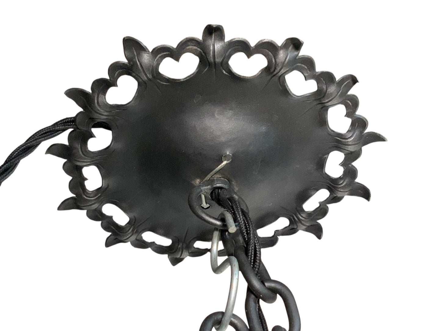 Vintage Spanish Revival Exterior Pendant Light with Original Leaded Glass #2543