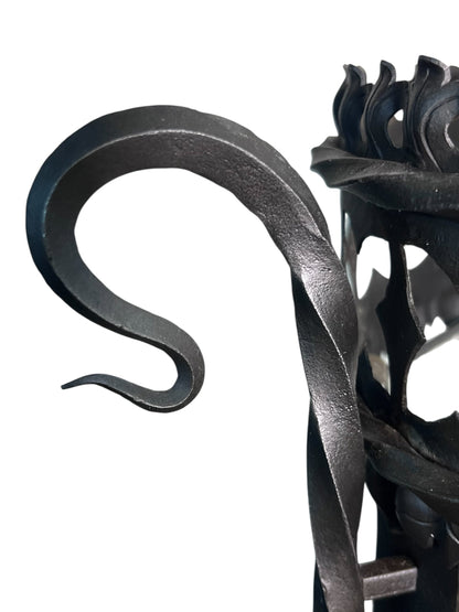 Vintage Spanish Revival Exterior Pendant Light with Original Leaded Glass #2543