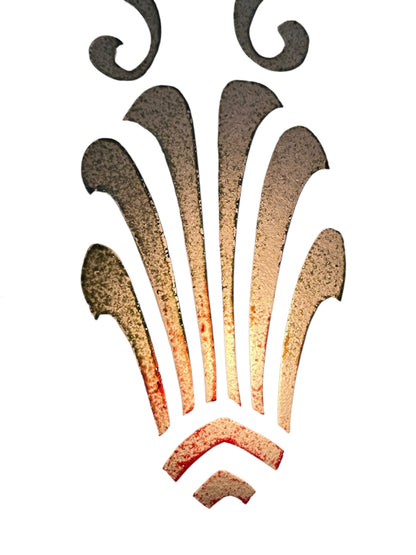 Pair Large 1920s Polychrome Art Deco Wall Sconces #2562