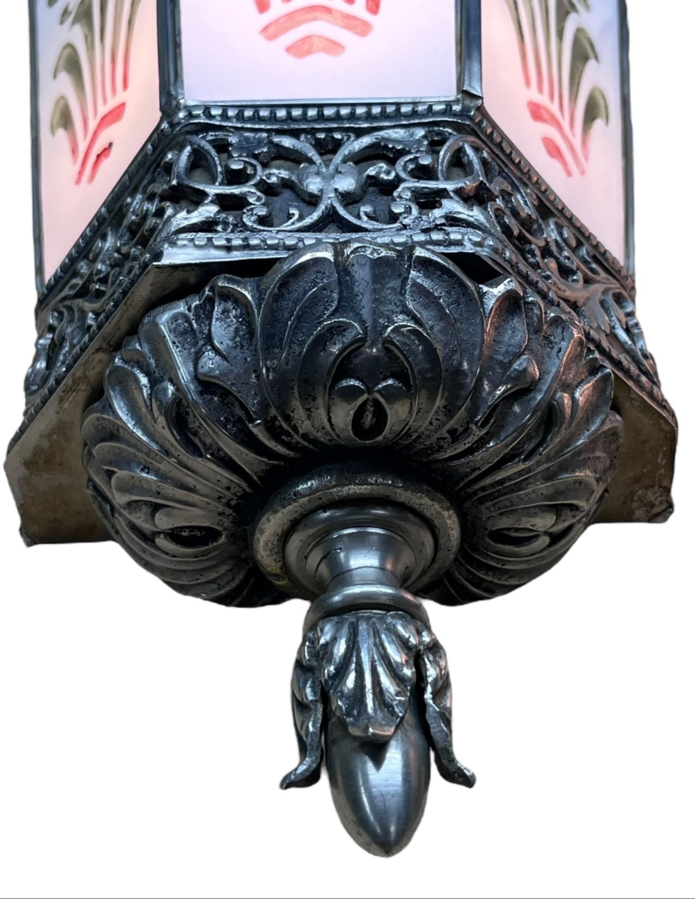 Pair Large 1920s Polychrome Art Deco Wall Sconces #2562