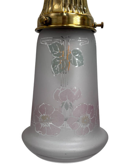 Small Sheffield Shower Light in Polished Brass with 6 Floral Shades #2571