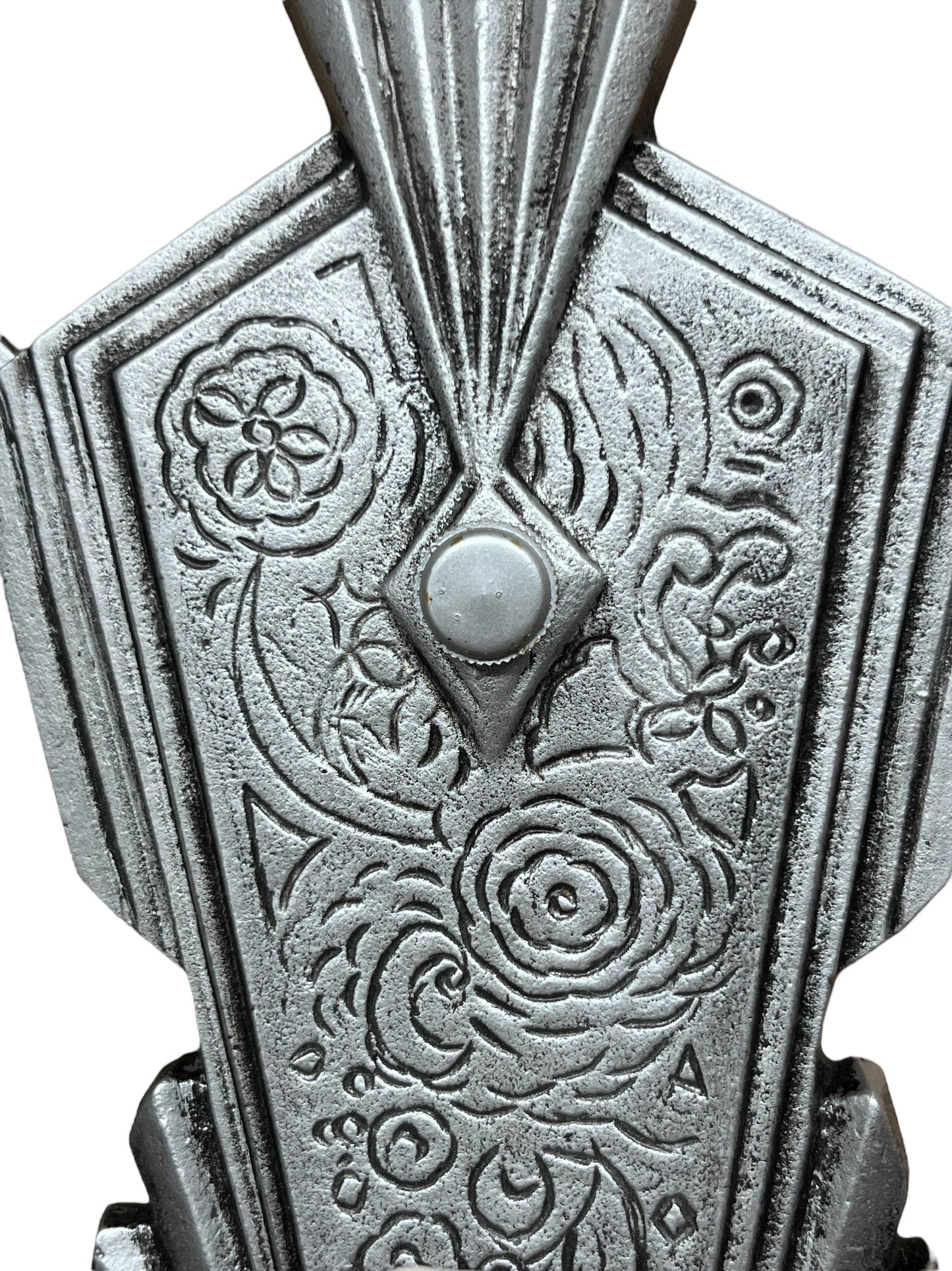 Silver Art Deco Wall Sconces with Candles #2576