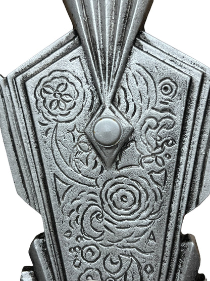 Silver Art Deco Wall Sconces with Candles #2576