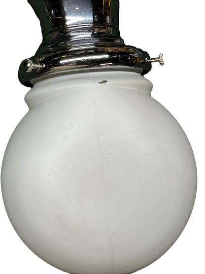 Art Deco Bathroom or Kitchen Sconce with Vintage Polished Nickel Fitter #2402