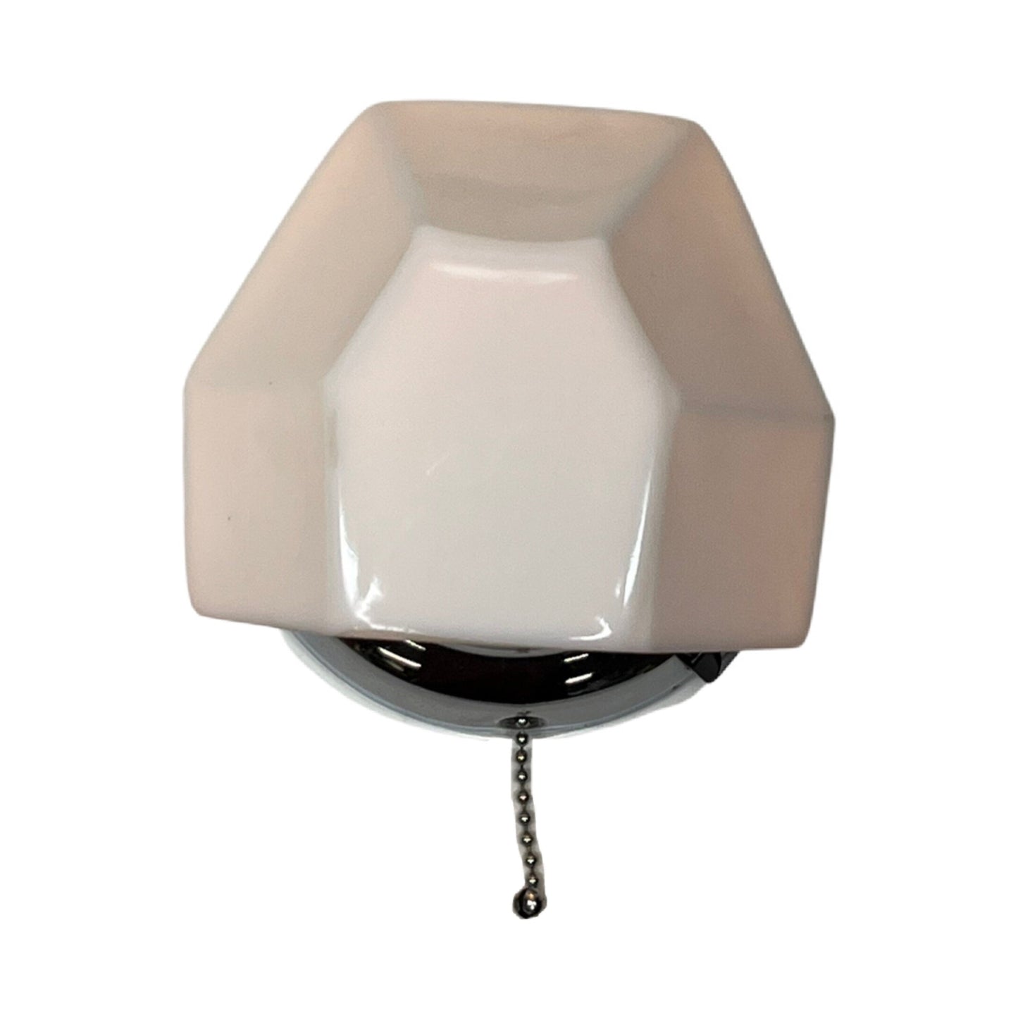 Vintage Art Deco Bath Sconce w/ Polished Chrome Fitter #2313 Free Shipping