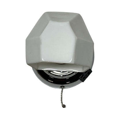 Vintage Art Deco Bath Sconce w/ Polished Chrome Fitter #2313 Free Shipping