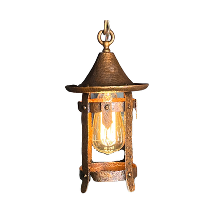 Arts and Crafts Cast Iron Craftsman Lantern, Restored and Ready to Install #2449