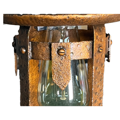 Arts and Crafts Cast Iron Craftsman Lantern, Restored and Ready to Install #2449