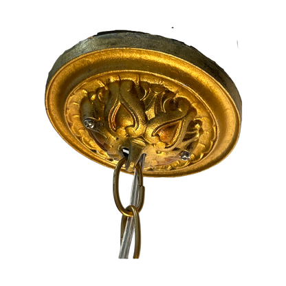 1920s Exposed Bulb 3 Light Fixture with Original Finish #2501