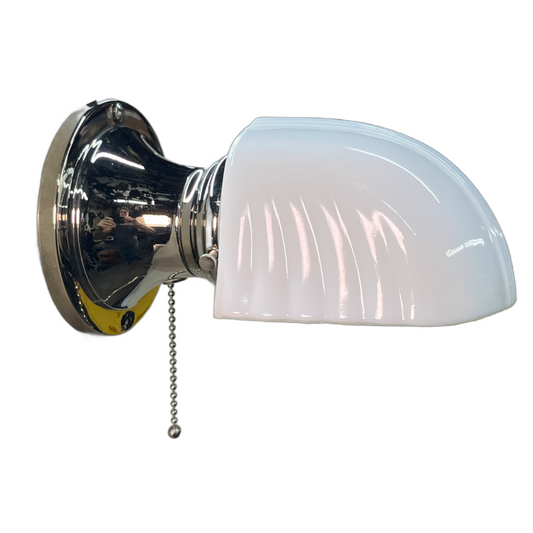 Deco Bath Sconce in Polished Nickel with Pullchain Switch #2525