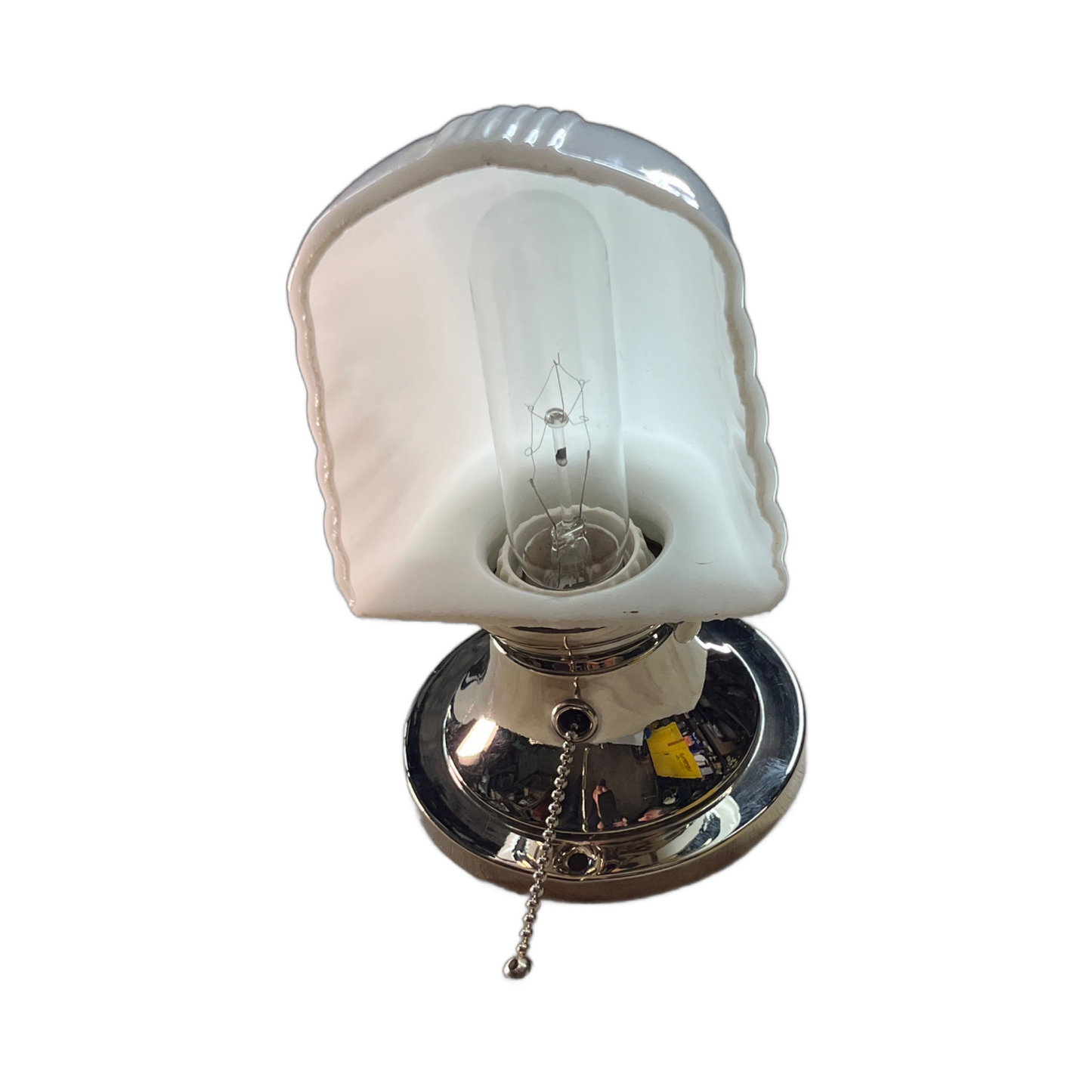 Deco Bath Sconce in Polished Nickel with Pullchain Switch #2525