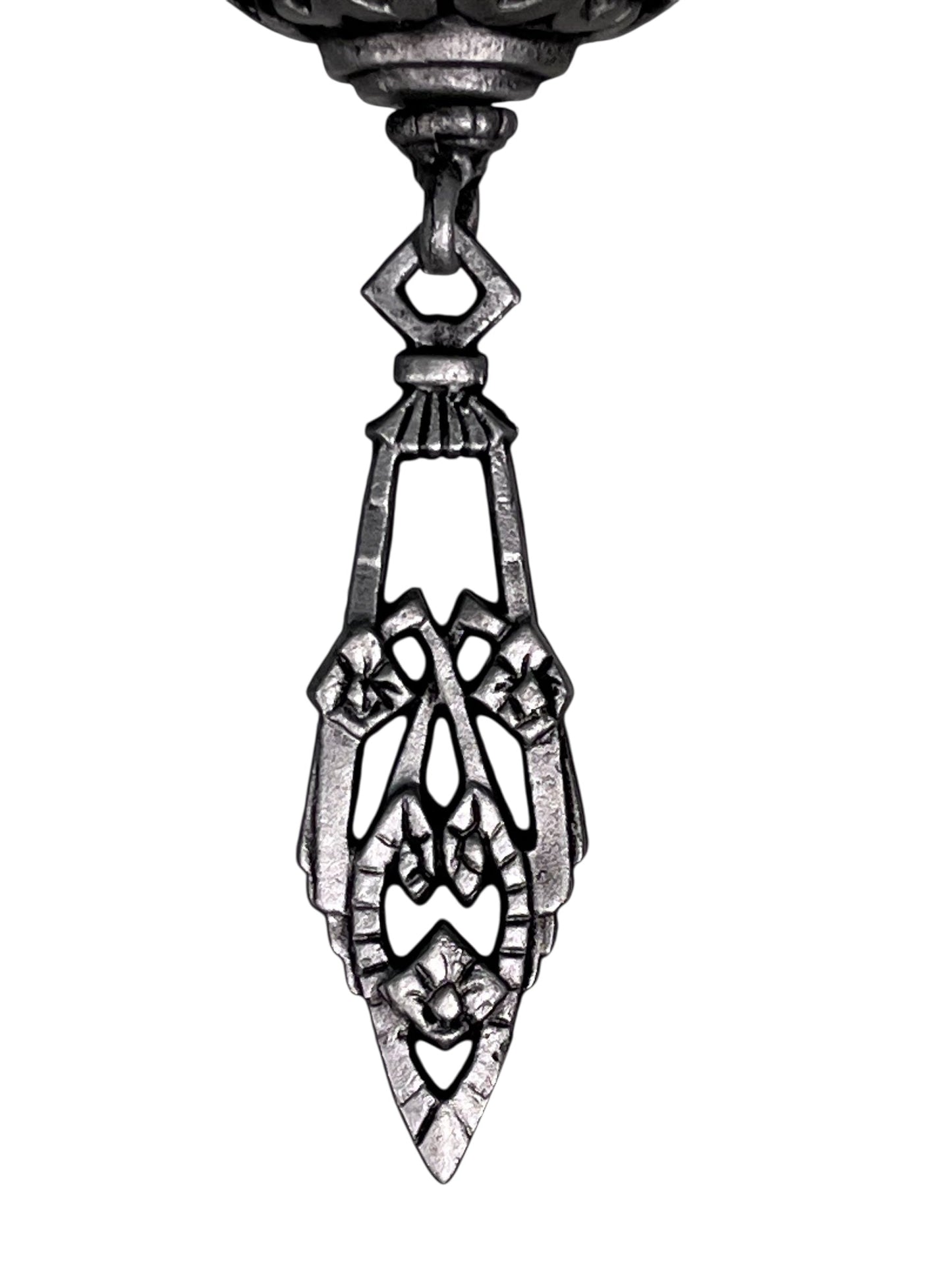 One of TWO Art Deco Chandelier with Flat Panels of Glass for Short Ceilings  #2579