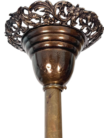 Cast Bronze 6 Light Chandelier with Ladies and Revived Original Finish #2596
