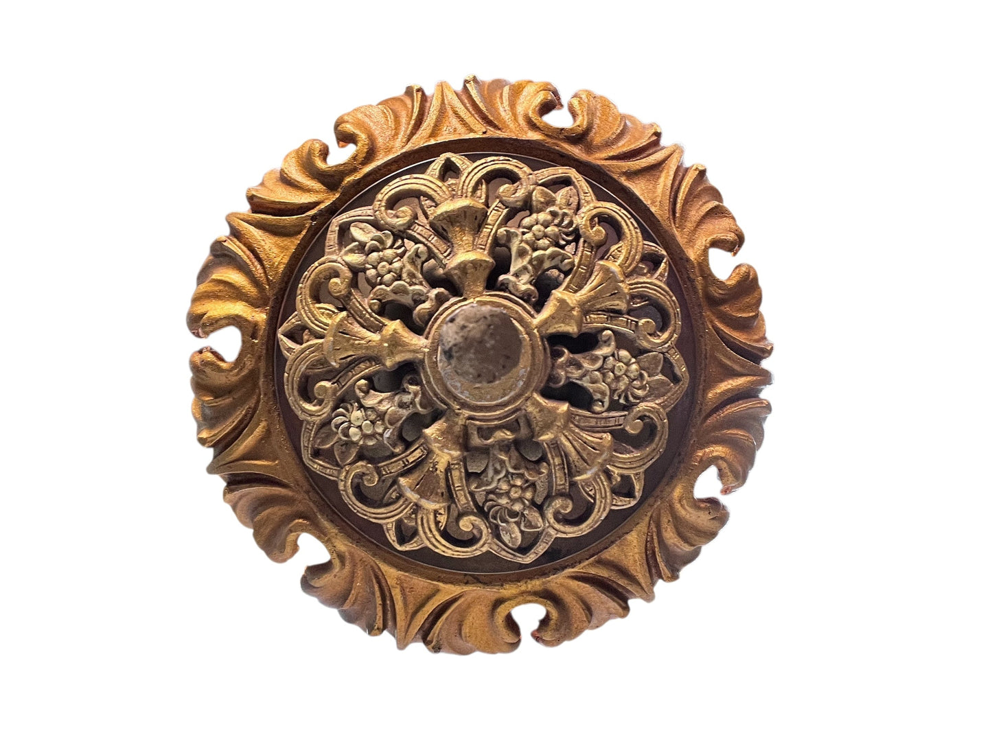 Gold 4 Light Pendants with Original Finish 1920s #2597