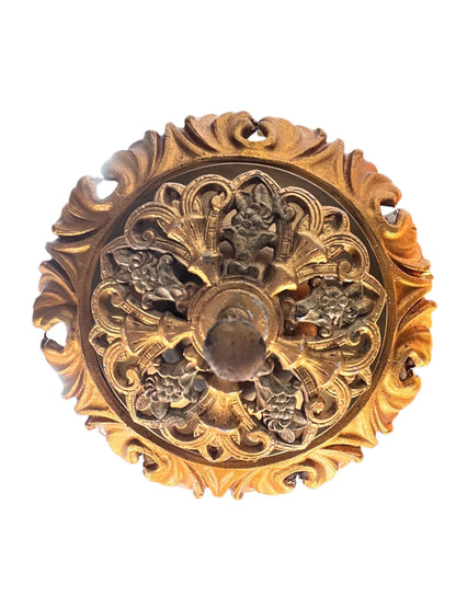 Gold 4 Light Pendants with Original Finish 1920s #2597