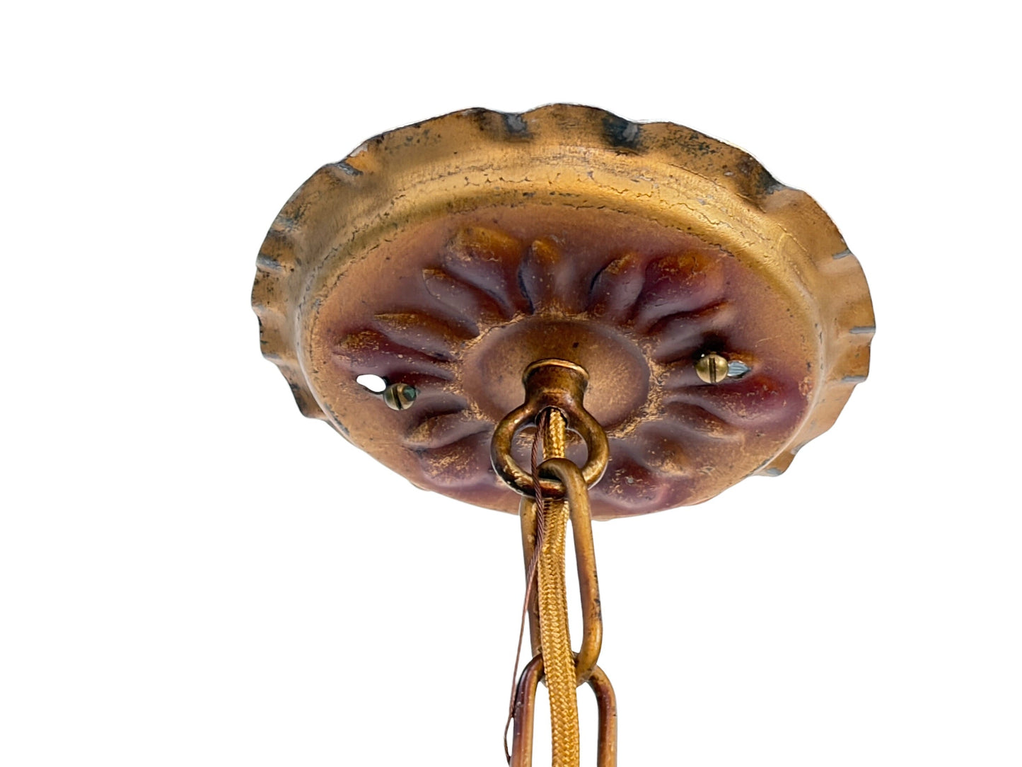 Tall Spanish Revival Hallway Light with Original Paint Finish #2604