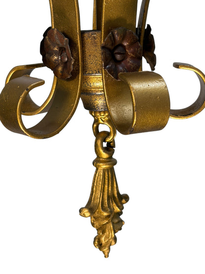 Chain Drop Aztec Gold Chandelier with Original Finish #2607