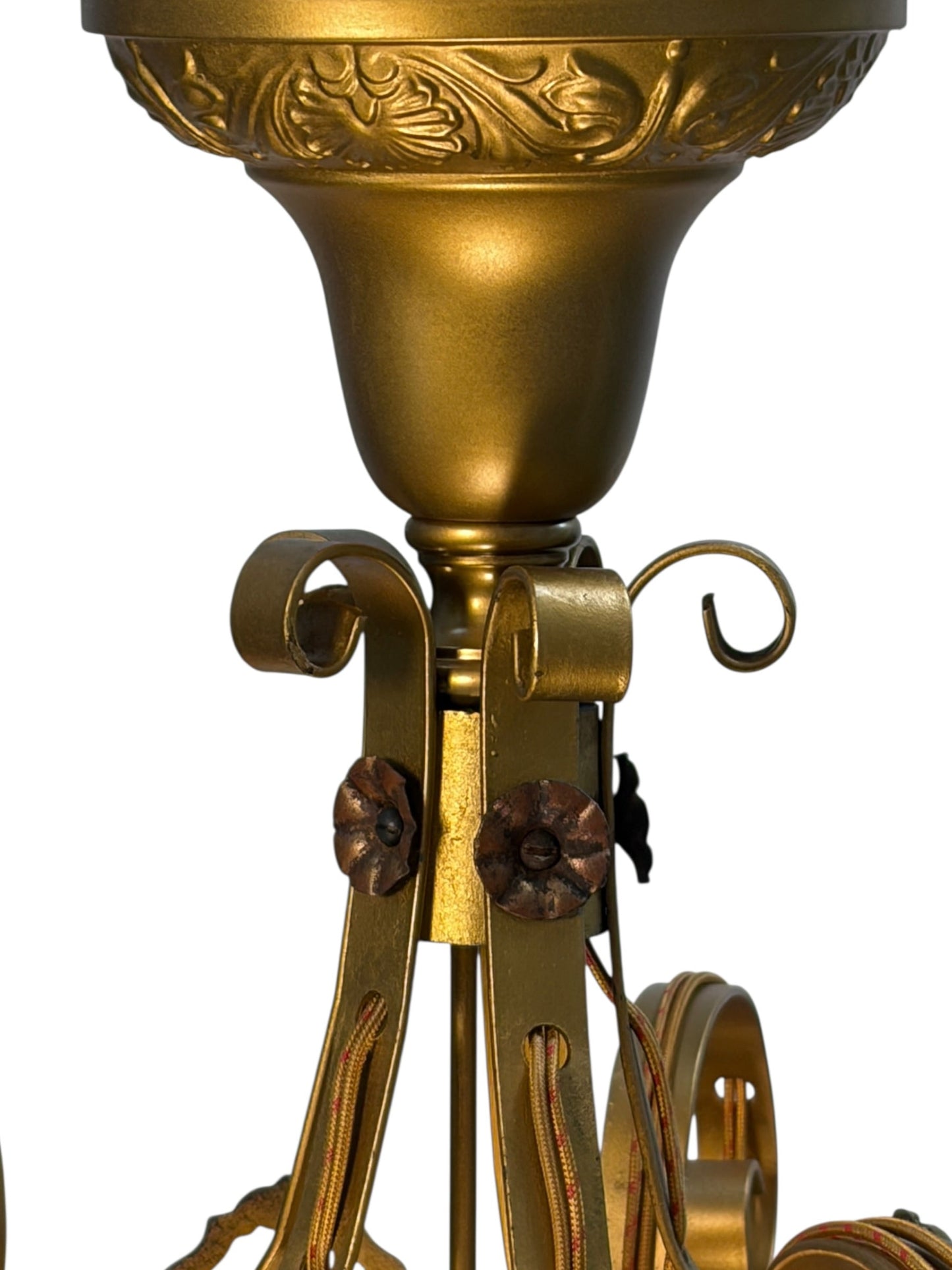 Shorter Ceiling 5 Light Aztec Gold with Original Finish #2606