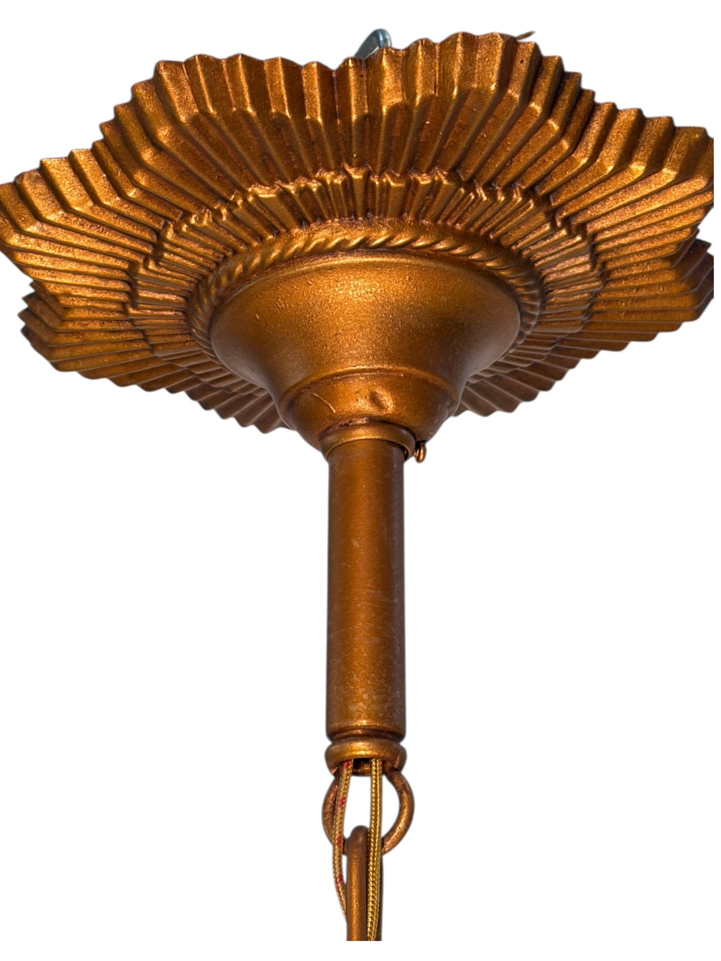 Art Deco “Rayburn” 5 Light Slip Shade Chandelier #2609