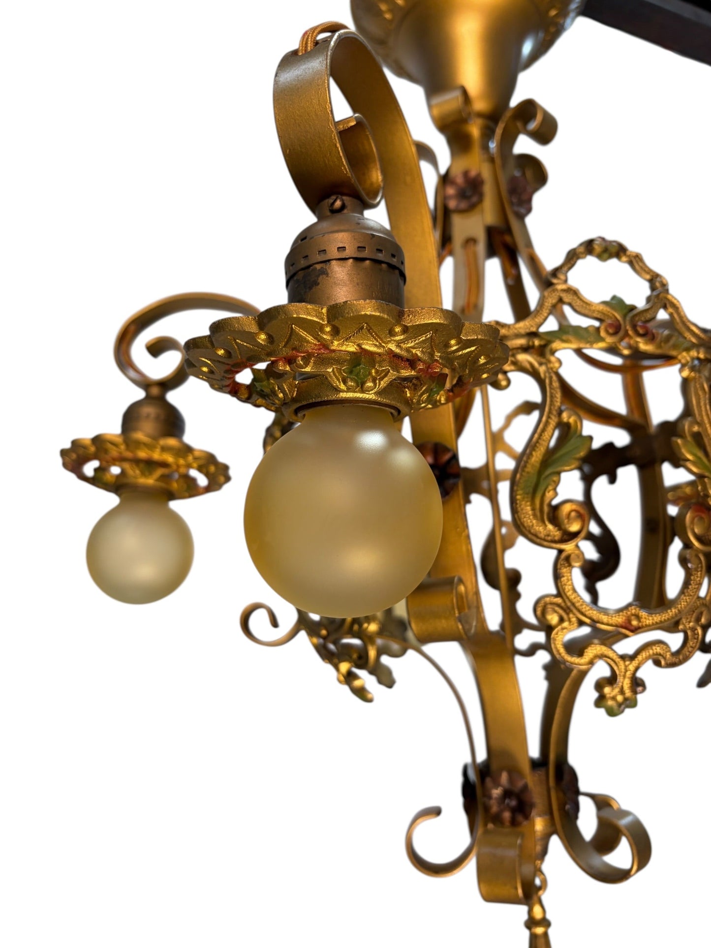 Shorter Ceiling 5 Light Aztec Gold with Original Finish #2606