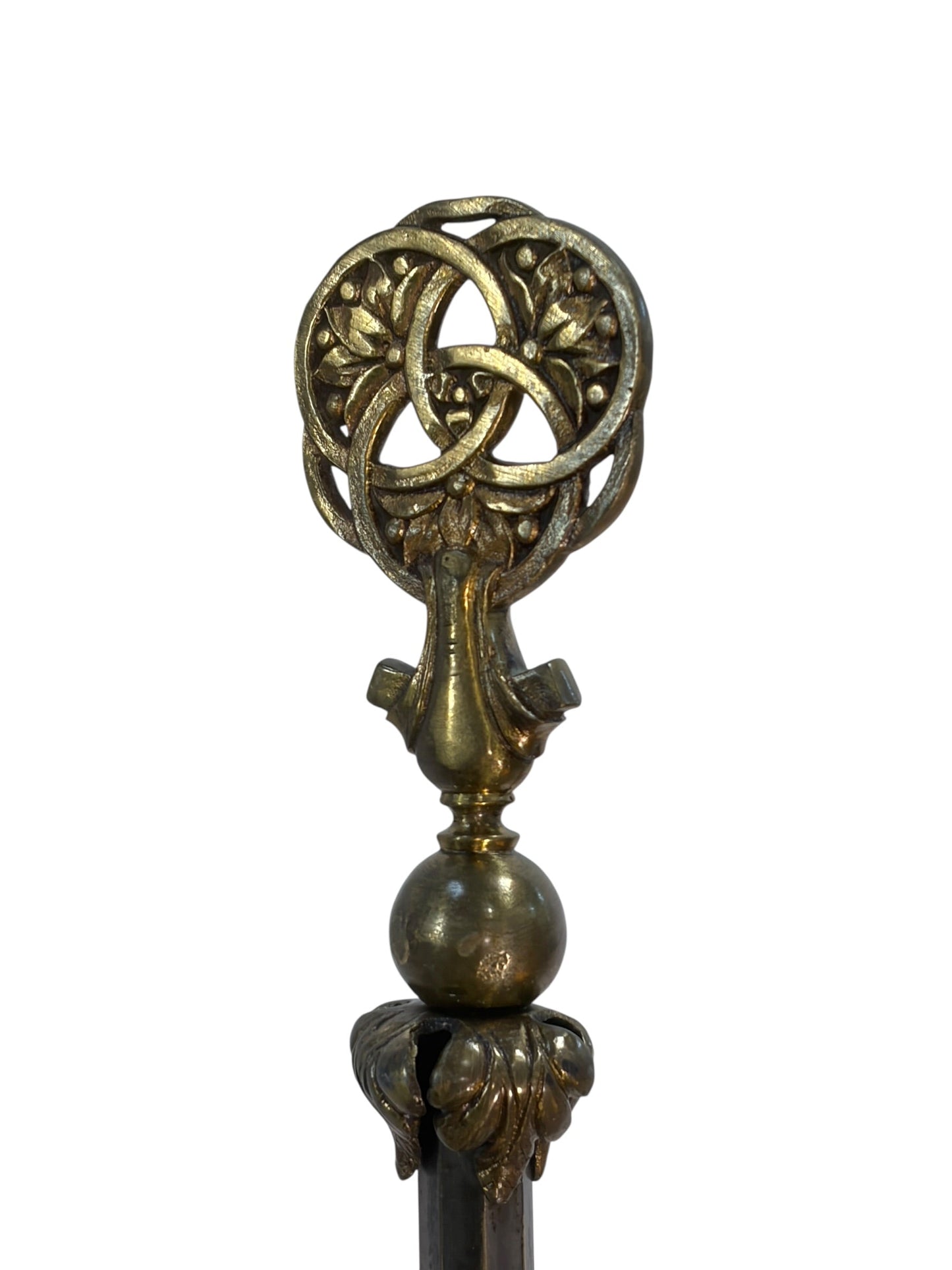 Pair Solid Brass Hanging Lantern Floor Lamps #2610