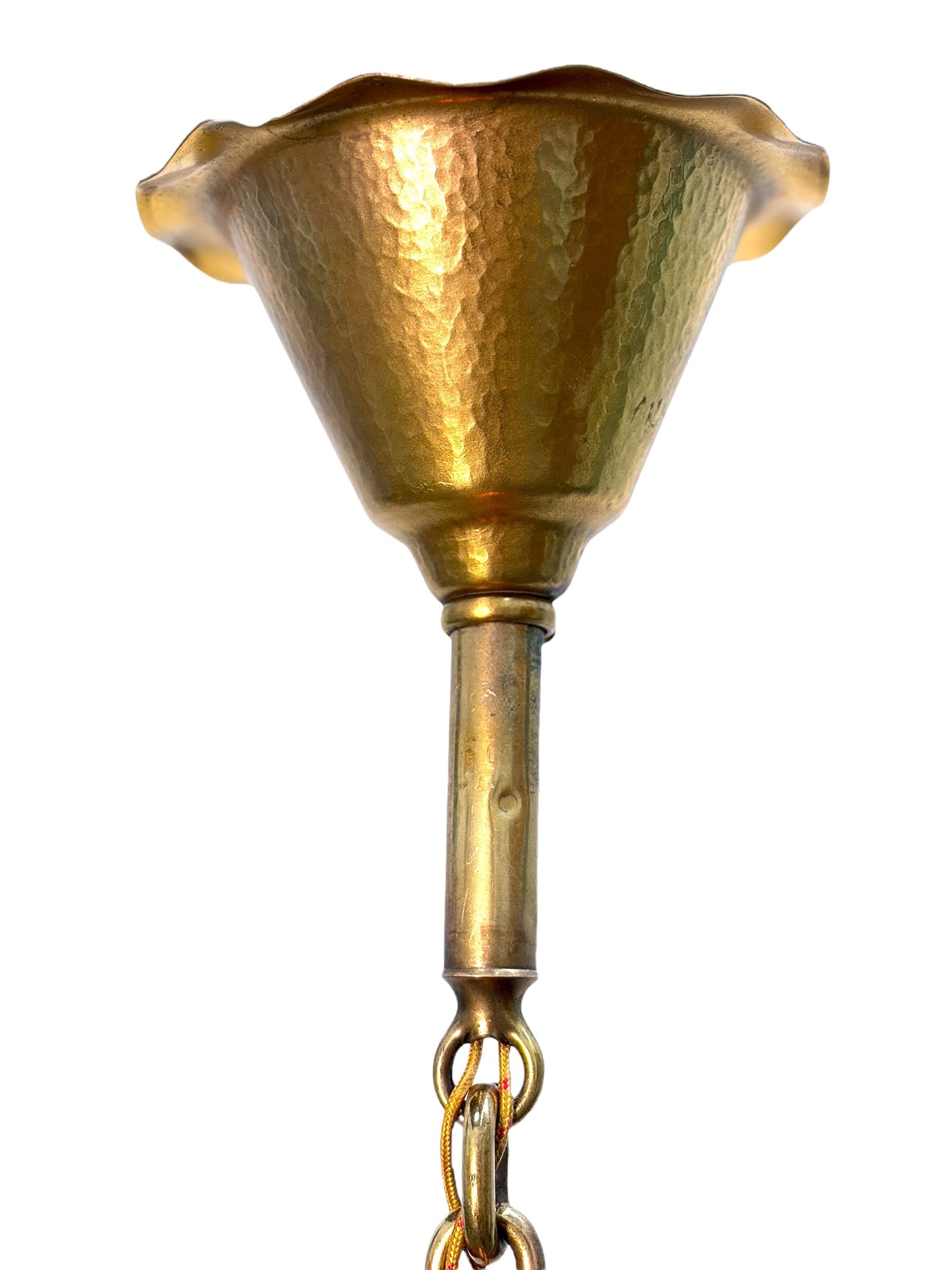 1920s Spanish Revival Foyer or Hallway Light with Original Gold Brass Finish #2615