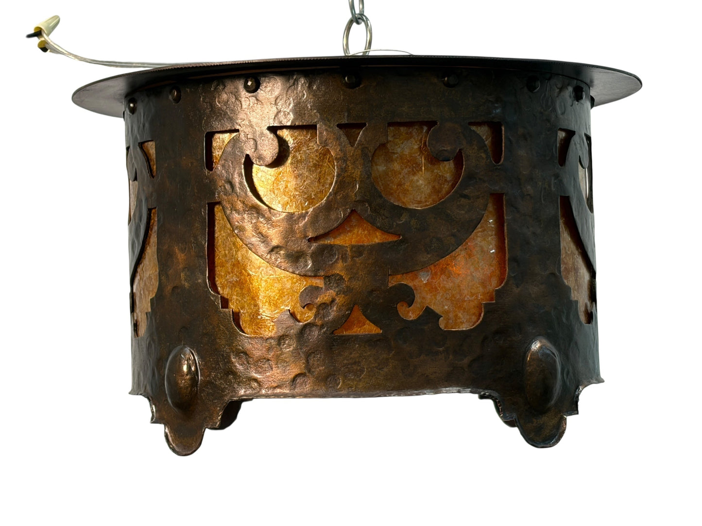 Arts and Crafts Mission Style Flush Mount with Mica Panels #2640