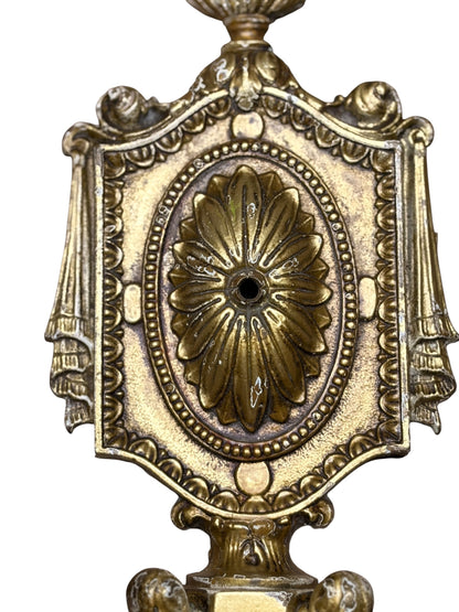 Cast Brass Wall Sconces with Shabby Paint #2634
