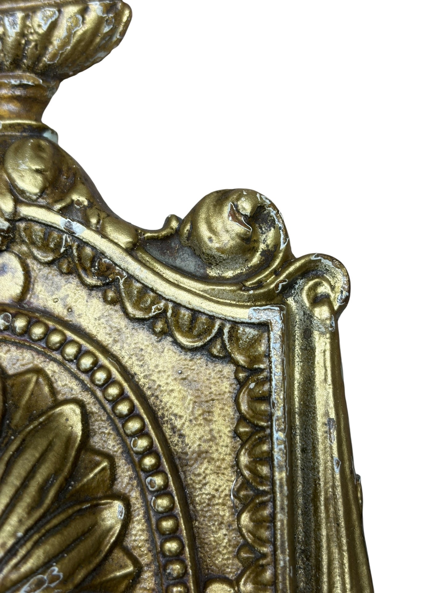 Cast Brass Wall Sconces with Shabby Paint #2634
