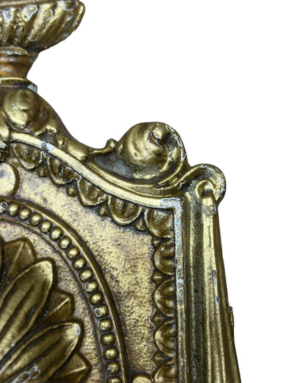 Cast Brass Wall Sconces with Shabby Paint #2634