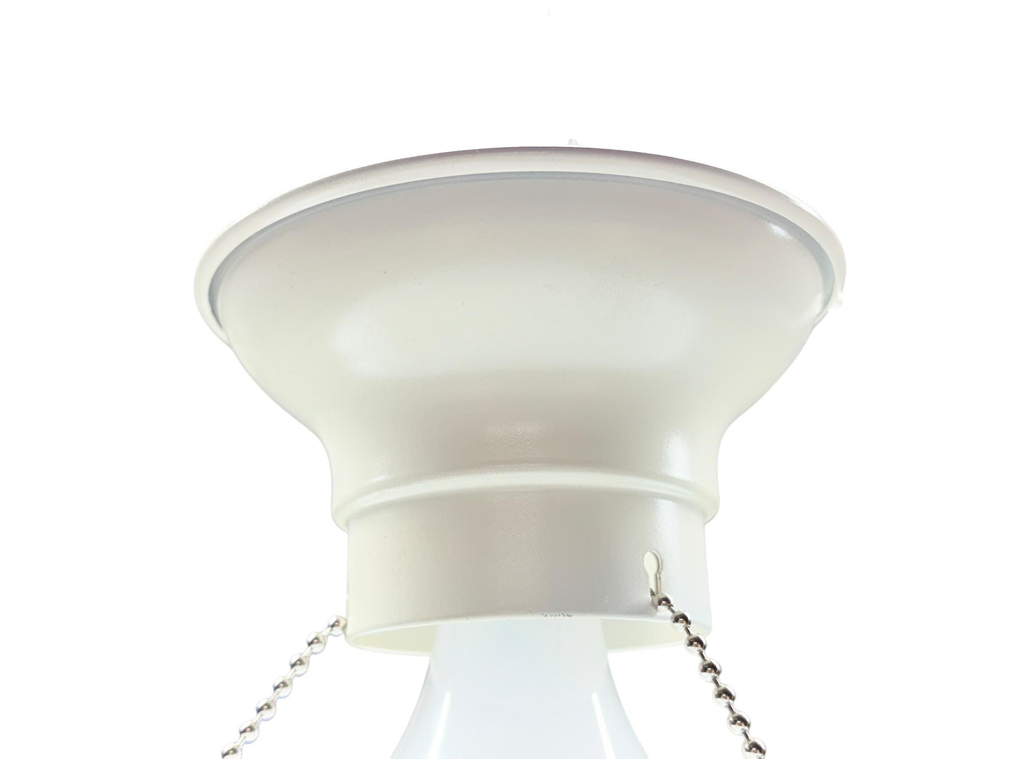 Vintage Three Chain Bowl Light 1920s 1930s Light Yellow Bedroom or Hallway Ceiling Light Restored with New Paint and Wiring #2667