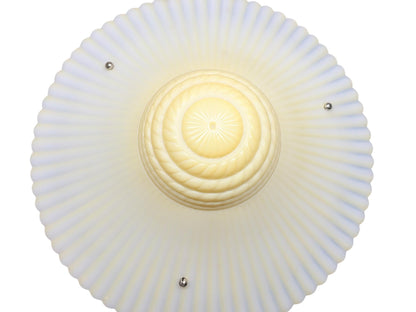 Vintage Three Chain Bowl Light 1920s 1930s Light Yellow Bedroom or Hallway Ceiling Light Restored with New Paint and Wiring #2667