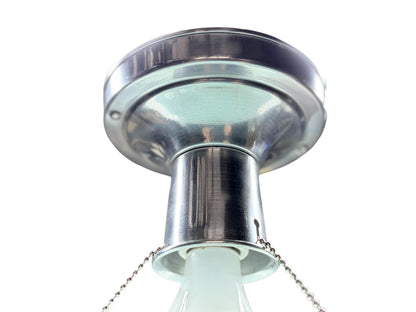 Vintage Three Chain Bowl Light 1920s 1930s Robin's Egg Blue Bedroom or Hallway Ceiling Light Restored with Paint and Wiring #2665
