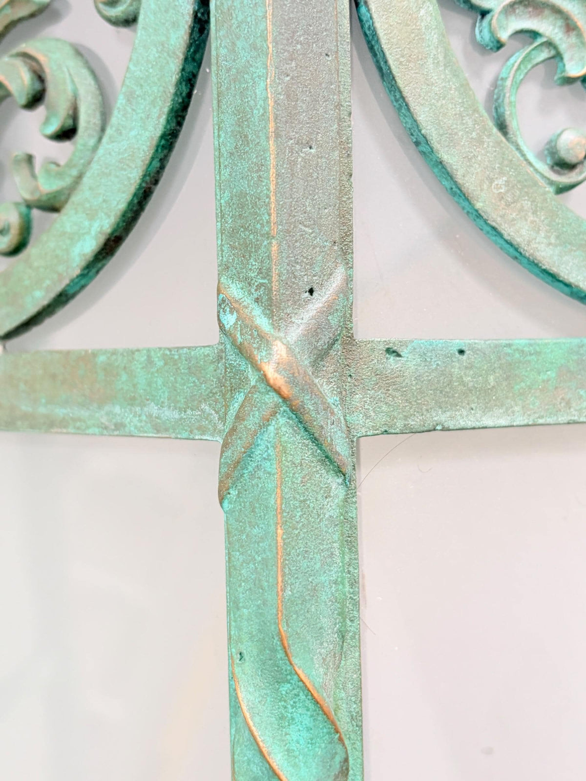 Pair MASSIVE **Solid Cast Bronze** Art Deco Gothic Monumental Outdoor Sconces with Verdigris Patina and Frosted Glass Panels New Wiring