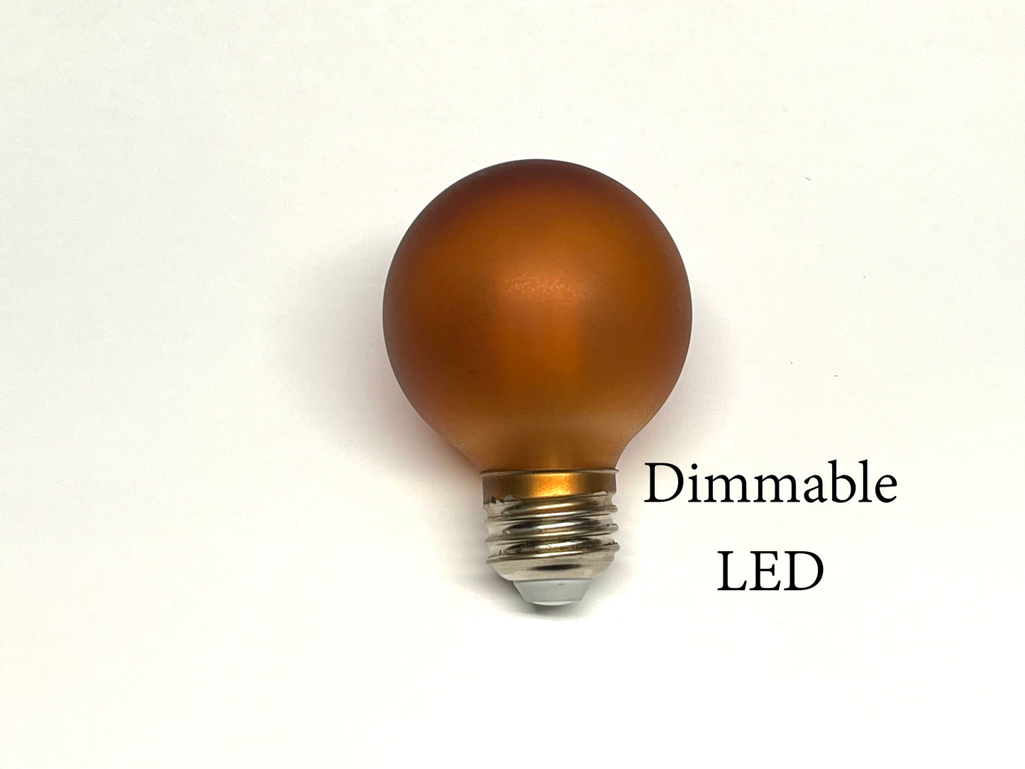 Dimmable 2.5" Painted LED Globe Bulb, Gold or Amber 5.5w