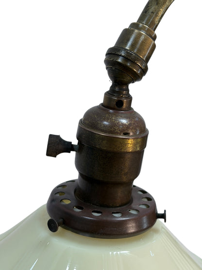 Floor Lamp with Adjustable Height and Glass Shade #2603