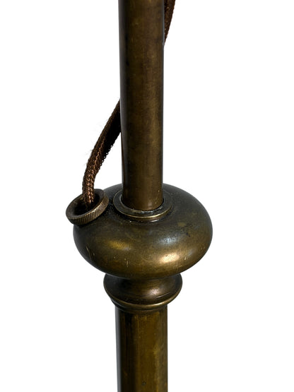 Floor Lamp with Adjustable Height and Glass Shade #2603