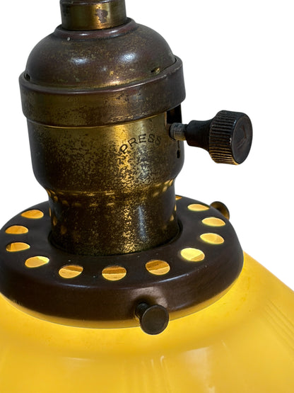 Floor Lamp with Adjustable Height and Glass Shade #2603