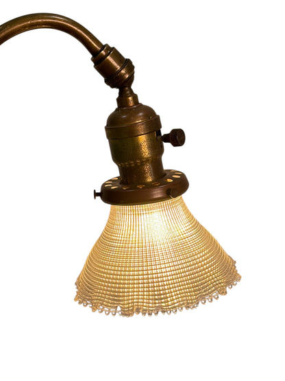 Floor Lamp with Adjustable Height and Glass Shade #2603