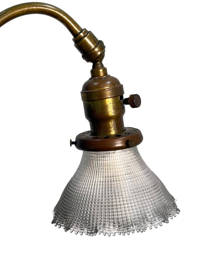 Floor Lamp with Adjustable Height and Glass Shade #2603