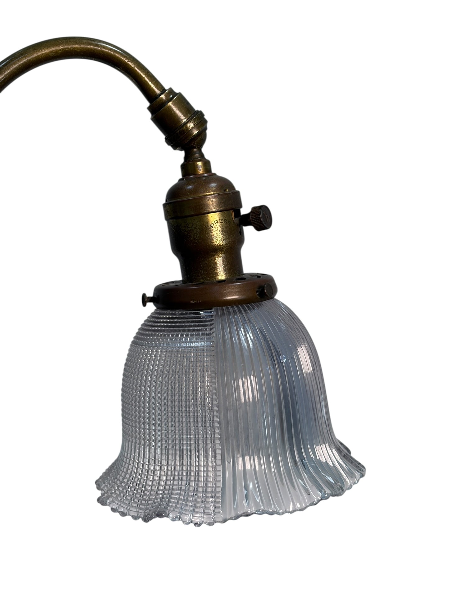 Floor Lamp with Adjustable Height and Glass Shade #2603