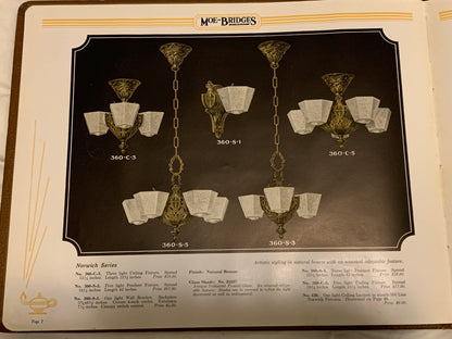 RARE Moe Bridges 1932 Norwich Series 5 Light **RARE** Storybook or Tudor #2204
