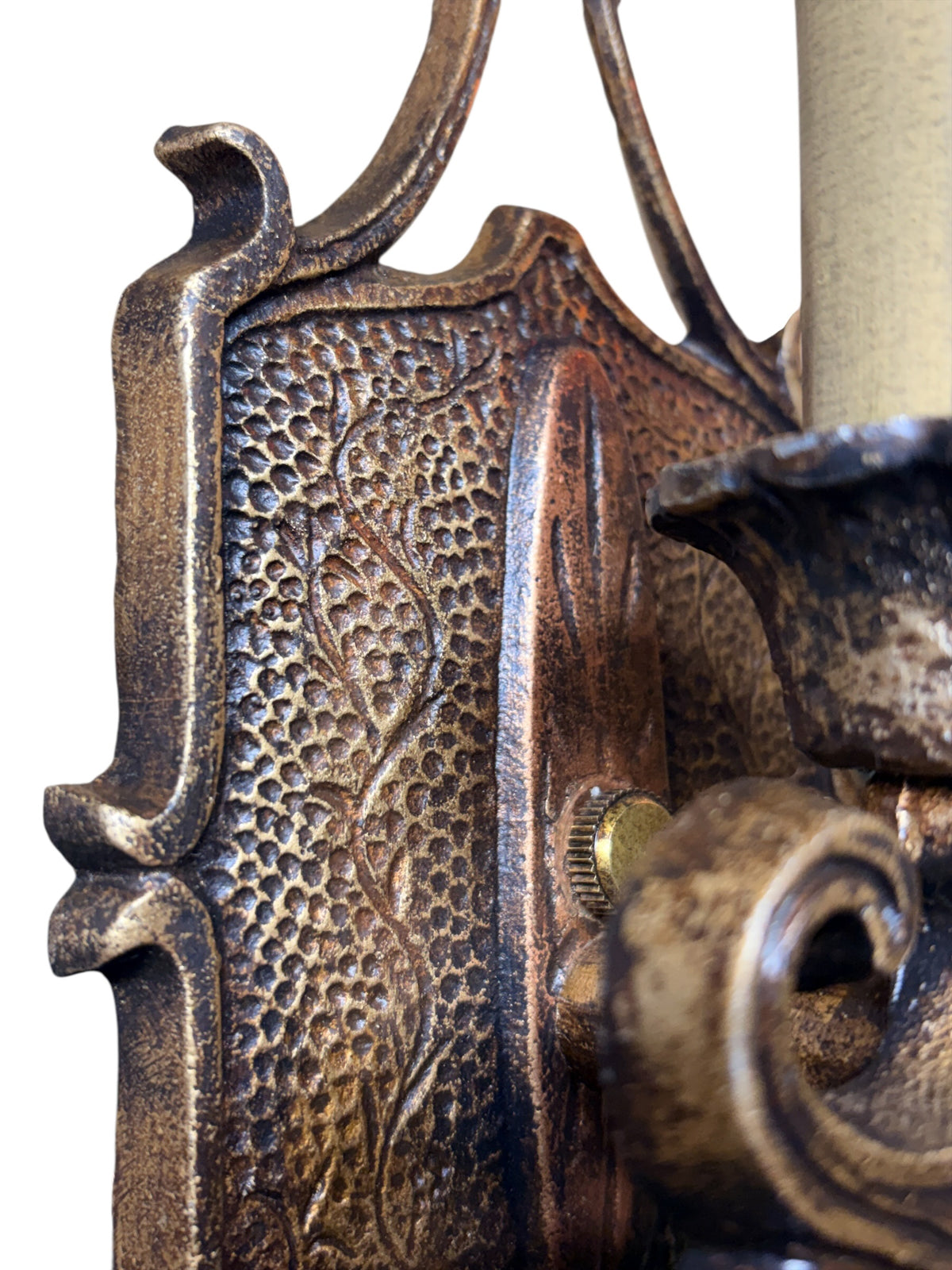 Spanish Revival Wall Sconces with Old Gold Finish in Cast Aluminum #2682