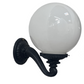 1910s Wall-mounted light fixture with a round glass shade