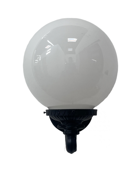 1910s Wall-mounted light fixture with a round glass shade