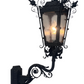 Black 1920s Spanish Revival Wall Bracket Sconce